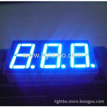 Ultra Blue 0.56 Inch Common Anode 3 Digit 7 Segment Led Displays 